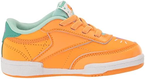 Reebok Unisex-Child Club C Sneaker, Peppa Pig/Maximum Orange/Teal